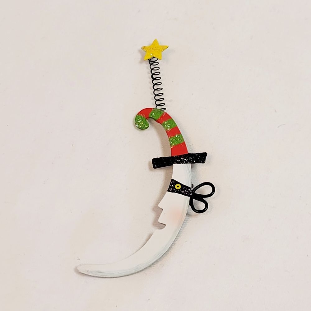 Silvestri Holiday Whimsical Moon Pin By Sue Dreamer - Christmas Jewelry